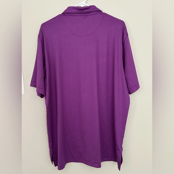 Peter Millar Men's Large Summer Comfort Performance Golf Polo Purple Shirt - Picture 5 of 6